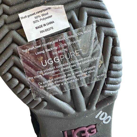 NWT!! UGG Black Fur Lined Knee Boot - Picture 8 of 9